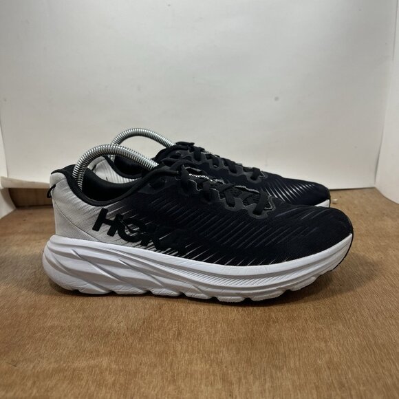 Hoka One One Rincon 3 Women Size 8.5 Black Running Shoes - Picture 1 of 9